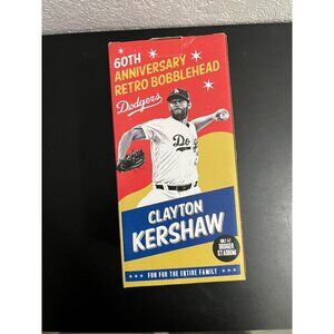 Los Angeles Dodgers Clayton Kershaw 60th Anniversary Retro Bobblehead